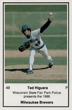 1986 Milwaukee Brewers Police - Wisconsin State Fair Park Police #NNO Ted Higuera Front