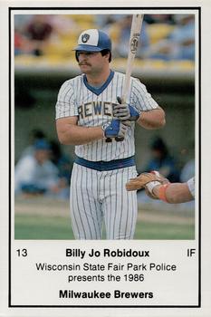 1986 Milwaukee Brewers Police - Wisconsin State Fair Park Police #NNO Billy Jo Robidoux Front