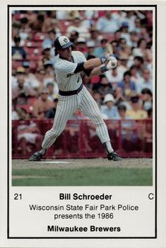 1986 Milwaukee Brewers Police - Wisconsin State Fair Park Police #NNO Bill Schroeder Front