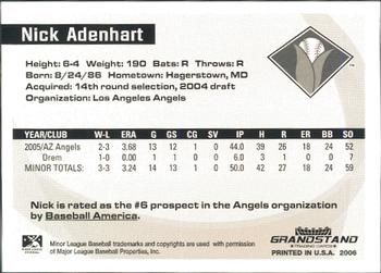 2006 Grandstand Midwest League Top Prospects #NNO Nick Adenhart Back