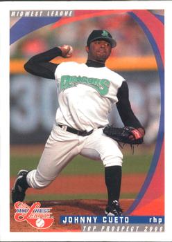 2006 Grandstand Midwest League Top Prospects #NNO Johnny Cueto Front