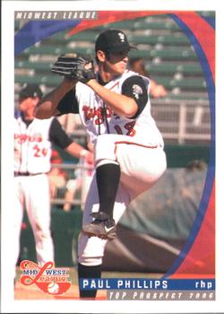 2006 Grandstand Midwest League Top Prospects #NNO Paul Phillips Front