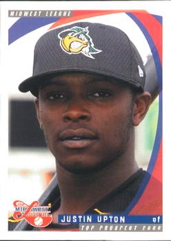 2006 Grandstand Midwest League Top Prospects #NNO Justin Upton Front