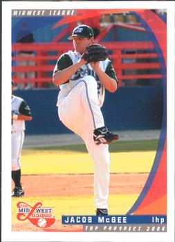 2006 Grandstand Midwest League Top Prospects #NNO Jacob McGee Front