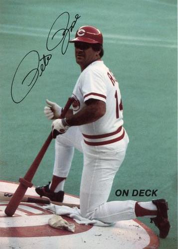 1985 Mr. Z's Pizza Pete Rose #NNO On Deck Front