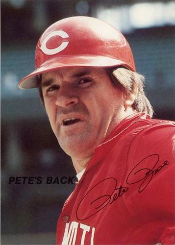 1985 Mr. Z's Pizza Pete Rose #NNO Pete's Back Front