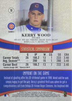 1999 Topps Gold Label - Class 3 Red #98 Kerry Wood  Back