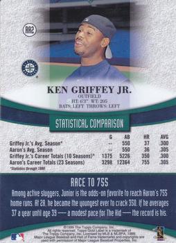1999 Topps Gold Label - Race to Aaron #RA2 Ken Griffey Jr. Back