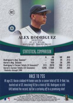 1999 Topps Gold Label - Race to Aaron #RA3 Alex Rodriguez Back