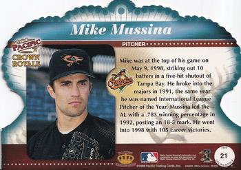 1998 Pacific Crown Royale #21 Mike Mussina Back