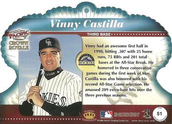 1998 Pacific Crown Royale #51 Vinny Castilla Back