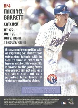 1999 Topps Stars - Bright Futures #BF4 Michael Barrett  Back