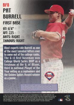 1999 Topps Stars - Bright Futures #BF8 Pat Burrell  Back