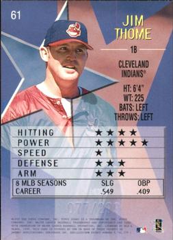1999 Topps Stars - Foil #61 Jim Thome  Back