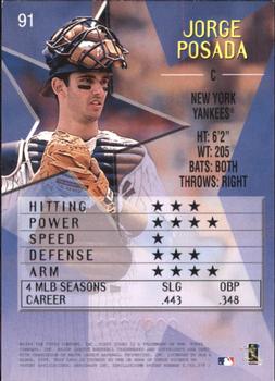 1999 Topps Stars - Foil #91 Jorge Posada  Back