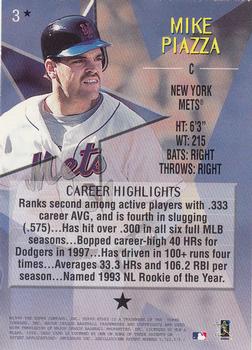 1999 Topps Stars - One Star #3 Mike Piazza Back