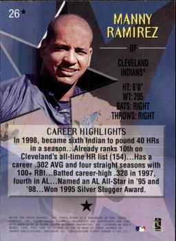 1999 Topps Stars - One Star #26 Manny Ramirez Back