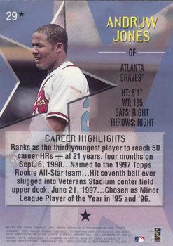 1999 Topps Stars - One Star #29 Andruw Jones Back