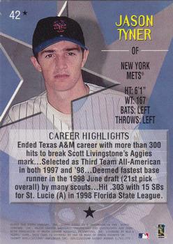 1999 Topps Stars - One Star #42 Jason Tyner Back