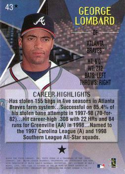 1999 Topps Stars - One Star #43 George Lombard Back