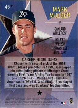 1999 Topps Stars - One Star #45 Mark Mulder Back