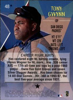 1999 Topps Stars - One Star #48 Tony Gwynn Back