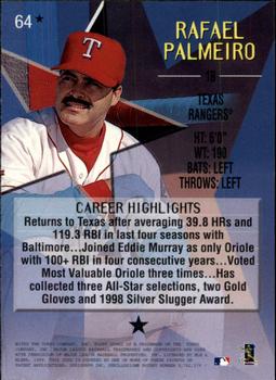 1999 Topps Stars - One Star #64 Rafael Palmeiro Back