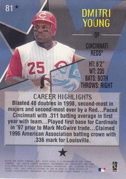 1999 Topps Stars - One Star #81 Dmitri Young Back