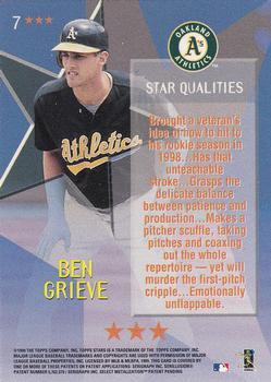 1999 Topps Stars - Three Star #7 Ben Grieve Back