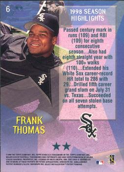 1999 Topps Stars - Two Star #6 Frank Thomas Back