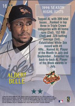 1999 Topps Stars - Two Star #16 Albert Belle Back