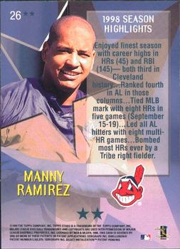 1999 Topps Stars - Two Star #26 Manny Ramirez Back