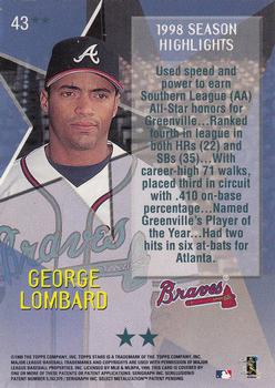 1999 Topps Stars - Two Star #43 George Lombard Back