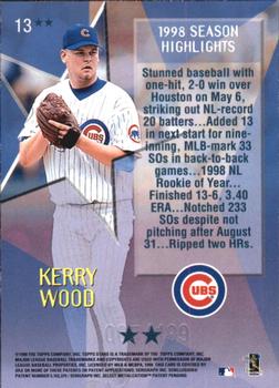 1999 Topps Stars - Two Star Foil #13 Kerry Wood Back