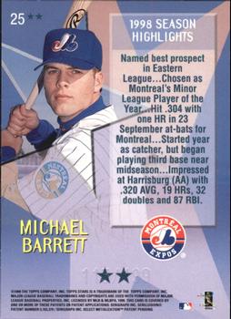 1999 Topps Stars - Two Star Foil #25 Michael Barrett Back