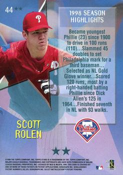 1999 Topps Stars - Two Star Foil #44 Scott Rolen Back