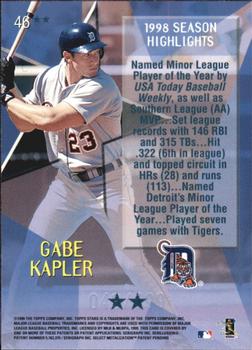 1999 Topps Stars - Two Star Foil #46 Gabe Kapler Back