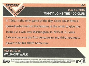 2015 Topps Heritage - Now and Then #NT-7 Miguel Cabrera Back
