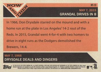 2015 Topps Heritage - Now and Then #NT-13 Yasmani Grandal Back