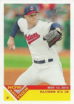 2015 Topps Heritage - Now and Then #NT-1 Corey Kluber Front