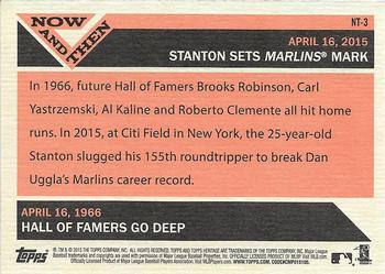 2015 Topps Heritage - Now and Then #NT-3 Giancarlo Stanton Back