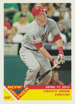 2015 Topps Heritage - Now and Then #NT-4 Mike Trout  Front
