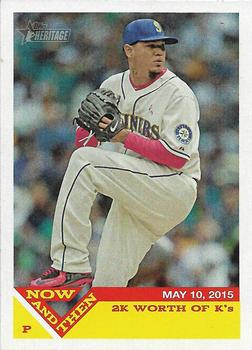 2015 Topps Heritage - Now and Then #NT-8 Felix Hernandez Front