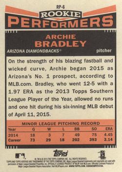 2015 Topps Heritage - Rookie Performers #RP-6 Archie Bradley Back