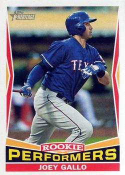 2015 Topps Heritage - Rookie Performers #RP-14 Joey Gallo Front