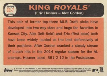 2015 Topps Heritage - Combo Cards #CC-7 King Royals (Eric Hosmer / Alex Gordon) Back
