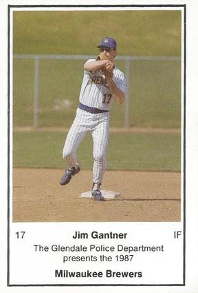 1987 Milwaukee Brewers Police - Glendale Police Department #NNO Jim Gantner Front