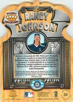 1998 Pacific - Gold Crown Die Cuts #30 Randy Johnson Back