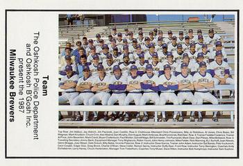 1987 Milwaukee Brewers Police - Oshkosh Police Department and Oshkosh B'Gosh Inc. #NNO Milwaukee Brewers Team Photo Front