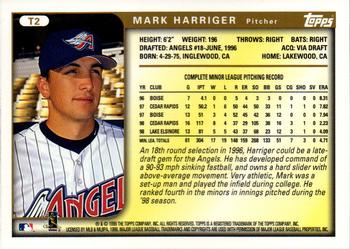 1999 Topps Traded and Rookies - Autographs #T2 Mark Harriger  Back